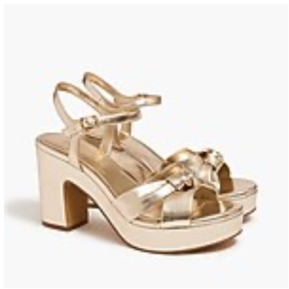 J. Crew Factory Gold Platform Sandals
